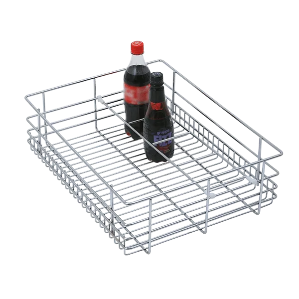 BOTTLE BASKET (6″ HEIGHT X 15″ WIDTH X 20″ DEPTH) 6MM WIRE STAINLESS STEEL