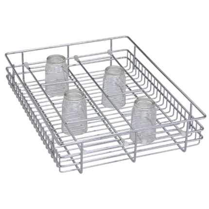 Glass Basket (4″ Height X 17″ Width X 20″ Depth) Stainless Steel
