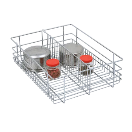 Partition Drawer Basket (8″ Height X 21″ Width X 20″ Depth) 6mm wire Stainless Steel