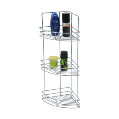 CORNER TRIPLE (27″ HEIGHT X 9″ WIDTH X 9″ DEPTH) 6MM WIRE STAINLESS STEEL