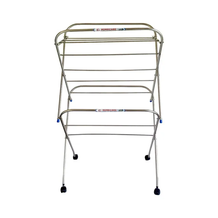 Homecare Stainless Steel Cloth Drying Stand with wheel